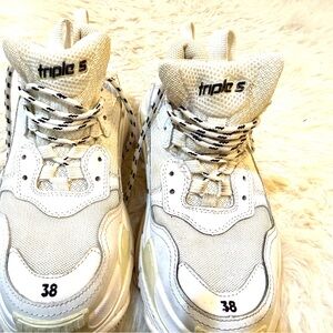 Balenciaga 
Triple S Sneakers White size 7 Excellent condition worn on once.